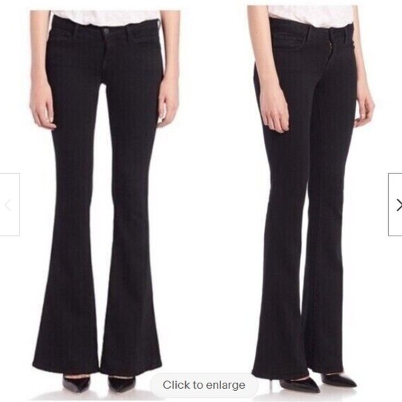 NEW L´Agence Elysee Black Noir Low Risestretch Flare...